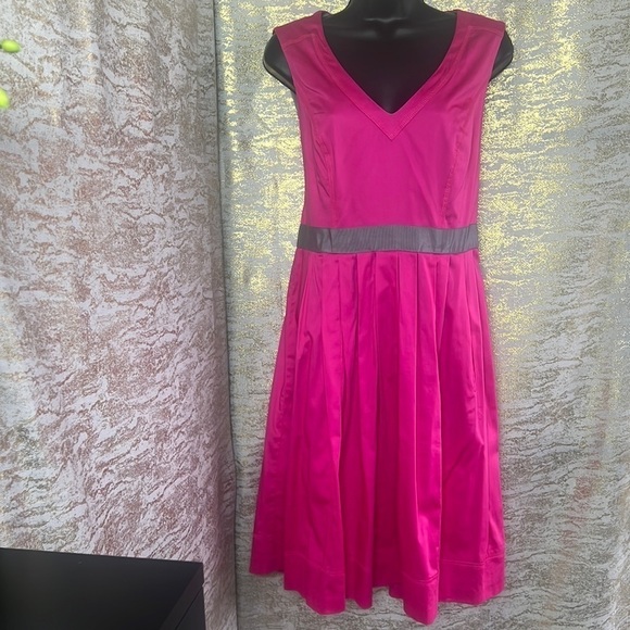Nine West Women’s Pink/Gray Sleeveless Dress With Pockets Size 6 - Picture 3 of 14